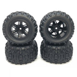 4Pcs Rubber Tire Tyre Wheel For MJX Hyper Go H16H H16E H16P 1/16 RC Car Upgrade Parts Spare Accessories