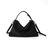 Suede Tote Bag for Women, Suede Leather Crossbody Bag with Adjustable Strap Nubuck Shoulder Satchel Hobo Purse