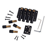 Electric Guitar Bridge Tremolo System Set with Guitar Locking Nut Black 4 Strings Headless Guitar Bridge Tremolo Device NEW