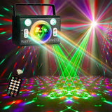 RGB 4 Lens Sound Activated DJ Strobe Lights for Parties Christmas Gifts