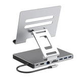 Mobile Bracket HUB Aluminum Alloy Docking Station Laptop Stand HDMI-Compatible Multiple Ports Hub 4K 60HZ 5Gbps Gigabit Ethernet