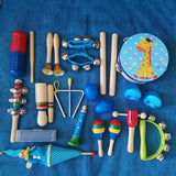 22 PCS Orff Musical Instruments Set Children Early Childhood Music Percussion Toy Combination Kindergarten Teaching Aids