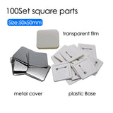 50mm Square Badge Button Maker - DIY for Magnets, Button/Badge Pins. 50x50mm Consumables for Refrigerator Decor