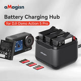 for DJI Osmo Action 5 Pro, Multiple Protection & Safe Charging，3-Channel Battery Charger