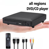 Woopker Mini HD DVD PlayerHDMI RCA Cable 1080p Built-in PAL/NTSC in All Areas, USB 2.0 Home CD Player Breakpoint Memory Hot Sale
