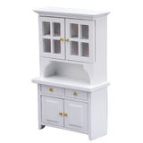 1/12 Doll House Wooden Vertical Cabinet Study Room Micro-Scene Bookcase For Dollhouse Decoration Furniture