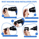 2-in-1 Electric Nut Kit 20V Cordless with Memory Mode Brushless Motor Bd Rivet hine Tool for Rivets