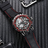 ONOLA Fashion Classic Unique Design Imitated Mechanical Sports Men's Watch Waterproof Japan Movement Quartz Black Military