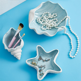 Ceramic Storage Desktop Ornaments Earrings Rings Bracelets Jewelry Display Plate Tray 17x18x6cm