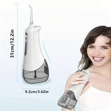 300ml Oral Irrigator with Modes 4 Nozzles Portable Powder Nozzle for Easy Cleaning of Teeth Water Dental Floss