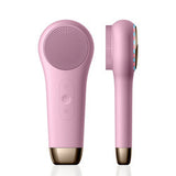 Multifunctional LED Red Blue Light Heat Cold Waterproof Electric Facial Cleansing Brush Portable Silicone Electric Face Scrubber