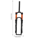 BOLANY Mountain Road Bike Front Fork 27.5in Bicycle Single Air Chamber Front Fork Shoulder Control
