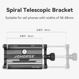 Motorcycle Electric Bicycle Smartphone CNC Aluminum Alloy Bracket Four Claws Bike Phone Holder