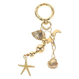 Fashion Keychain Cute Sea Star Shell Keychain for Women Bag Accessories Charms Keychain Decoration Ocean Themed Keychain