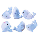 6pcs Miniature Ocean Resin Animals Figures Cute Shark Toys For Diy Decor Tabletop Decor Fish Tank Decorations Resin Craft Mini Shark Statues