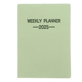 2025 Mini Pocket Weekly Planner Pu   Cover Jan-Dec 2025 Mini Notebook Ideal For Purse Office Home School Green