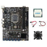 B250c Btc Mboard With G3920 Or G3930 Cpu Cpu+fan+sata Cable+s Cable 12xpcie To Usb