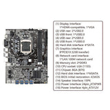 B75 8usb Eth Mboard+cpu+ddr3 4gb Ram+128g Ssd+fan+sata Cable+s Cable+baffle B75 Mo