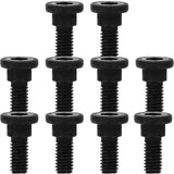 10pcs M2.5 Hex Socket Cap Head Bolts Black Hex Socket Head Cap Screws Carbon Steel Full Thread Bolts for Machine and Equipment Repair