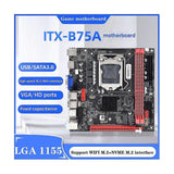 B75a (b75) A1155 Ddr3 Mboard+i3 2120 Cpu+2x4g Ddr3 1600mhz Ram Nvme M.2+wifi M.2 Int