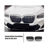 2pcs Car Grilles Grille For Ix3 2022 Car Bumper Hood Mesh Radiator Cover Grid Kit