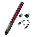 Wireless Mouse Bluetooth 3 Modes Charging Pen USB-A Type-C Type Novelty Universal for Home Office Computer Red