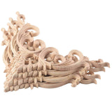 2025 Latest Model 4Pcs/Set Wood Carved Corner Onlay Applique Unpainted Frame