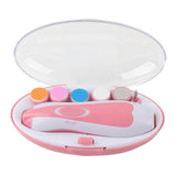 Safe Baby Nail Clipper Trimmer Toes & Fingernails Electric Grinding Polish Device Pink
