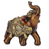 2025 Latest Model Elephant Shape Resin Ornament Wood Grain European Style Home TV Cabinet