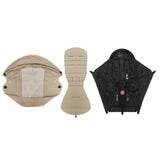 (Khaki) Baby Strollers Accessories Sit Cushion For Yoyo 2 3 Prams 105-175 Degrees Cotton Cloth Liner with Sunshade Cover  Khaki