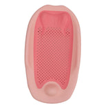 Baby Bath Support Home Foldable Ergonomic Heart Shaped Hollow Pattern Infant Bathtub Holder Rack Pink