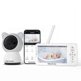 (UK Plug) 5 Inch HD Baby Monitor Wireless Wifi Baby Care Camera