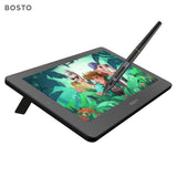 BOSTO BT-12HDT Portable 11.6 Inch HD H-IPS Touchscreen LCD Graphics Drawing Tablet 1366*768 Display Support 8192 Pressure Level Passive Technology wit
