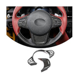 Car Steering Wheel Cover Sticker Carbon Fiber For A90 A91 Mk5 2019 2020 2021 2022 Accessories