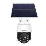 ESCAM QF724 3MP 24h Recording Cloud Storage PT 4G PIR Alarm IP Camera with Solar Panel, European Signal Bands EU Plug