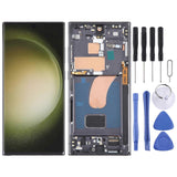 (Black) For Samsung Galaxy S23 Ultra 5G SM-S918U US Edition 6.78 inch OLED LCD Screen Digitizer Full Assembly with Frame