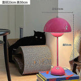 (Large Girl Powder) 2023 New Denmark Bud Table Lamp Retro Table Lamp American Style Desk Lamp Charging Lamp Touch Nordic Decoration Table Lamp