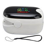 Portable Fingertip Oximeter Blood Oxygen Saturation Pulse Monitor Bluetooth Oximeter Meter White