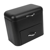 (Black) Bread Box Multipurpose Bread Bin Holder for Kitchen Counter Baked Goods Home Black