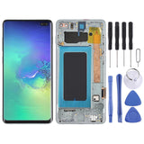 (Green) COMPATIBLE Super AMOLED LCD Screen for Samsung Galaxy S10+ Digitizer Full Assembly with Frame