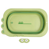 Baby Bath Tub Large Capacity Stable Support Prevent Slipping Collapsible Bathtub L Size Green