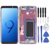(Purple) COMPATIBLE Super AMOLED LCD Screen for Galaxy S9 / G960F / DS / G960U / G960W / G9600 Digitizer Full Assembly with Frame