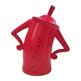 Storage Canister Resin Multifunctional Stylish Food Storage Jar Home Decoration for Jewelry Coffee Red L