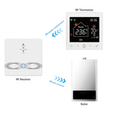 WIFI Smart Boiler Thermostat with Receiver 3.5Inch LCD Display Intelligent Thermostat with Application & Voice Control Digital Programmable Thermosta