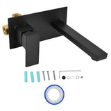 G1/2 Male Thread Wall Mounted Sink Faucet Waterfall Basin Mixer Tap Hot and Cold Spout Mixer Bathtub Faucet for Bathroom