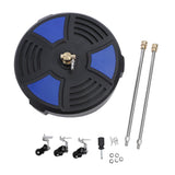 Pressure Washer Surface Cleaner Blue 16 Inch 1/4inch Connector Stainless Steel with 3 Wheels Power Surface Cleaner for Garden Courtyard