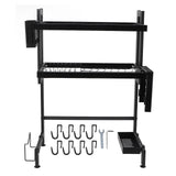 Over Sink Dish Rack Large Capacity Metal Thickened Countertop Dish Drying Shelf for Kitchen Double Tier