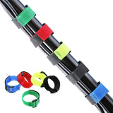 5/10/20pcs Fishing Rod Tie Holder Strap Suspender Fastener Hook Loop Ties Belt Fishing Rod Strapping Wrap Band Outdoor Fish Tool