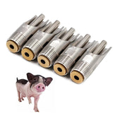 5 Pcs Livestock Pig Thickening Waterer Nipple Atomatic Drinker 1/2 "PT  Bibcock Drinker Nipple Cooper Cap Pig Feeding