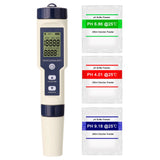5 in 1 Digital Water Quality Detector PH/EC/TDS/Salinity/Temperature Testing Meter Multi-Function Water Quality Tester Monitor